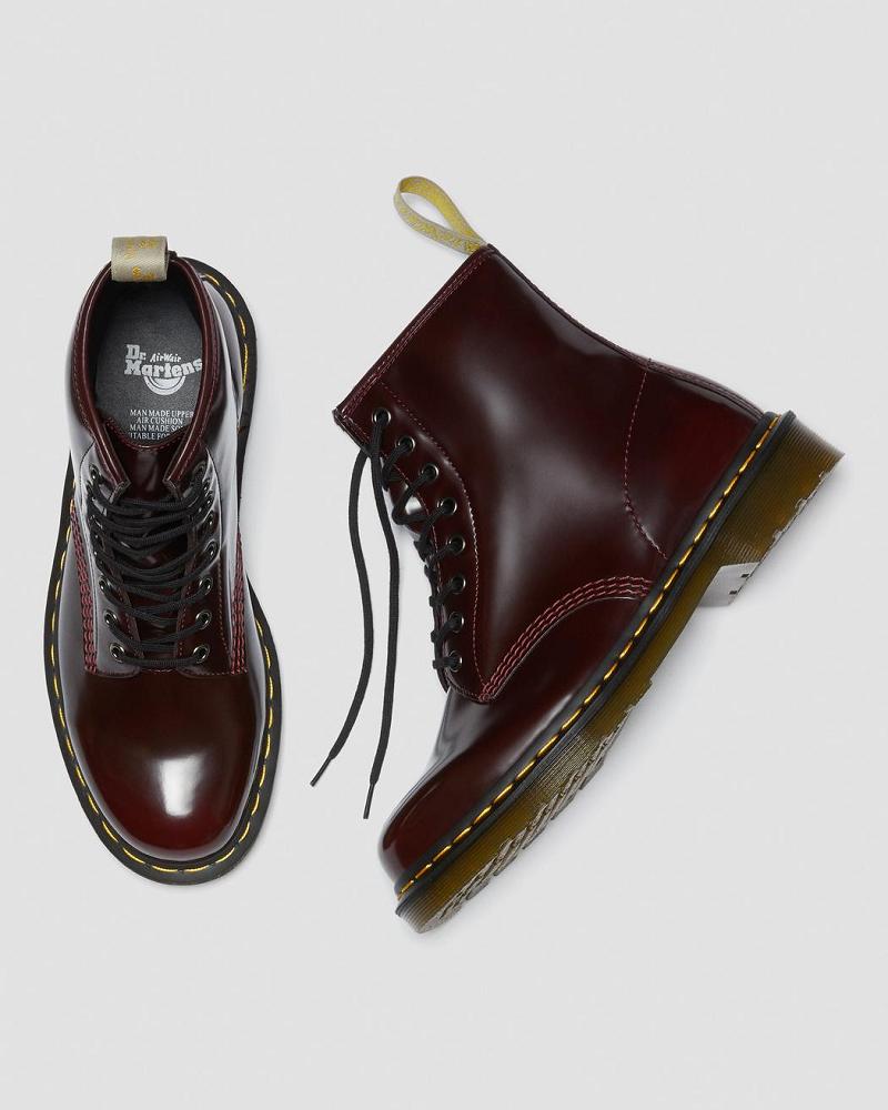 Dr Martens Vegan 1460 Snørestøvler Dame Lyserød Rød | DK 219WNB